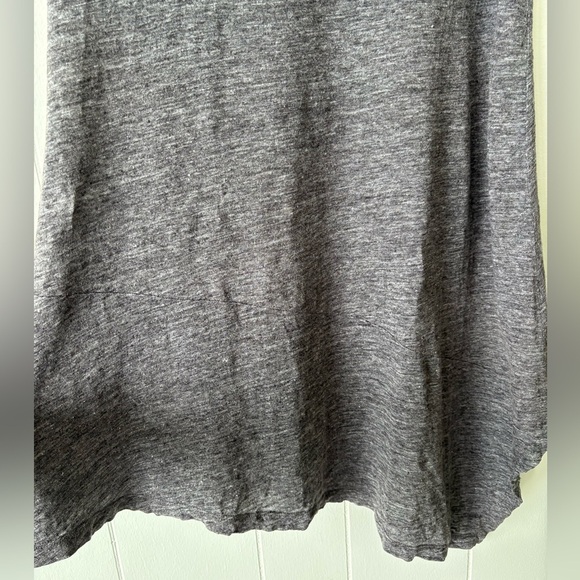 Eileen Fisher Linen Charcoal Asymmetrical Mini Dress/Tunic | Size Small - Picture 6 of 8
